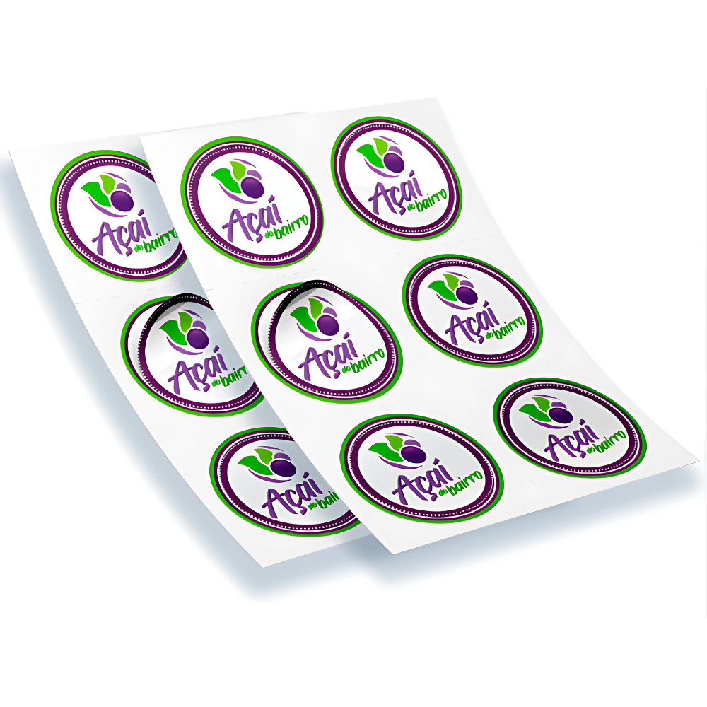 Etiqueta Personalizada em Adesivo Vinil Auto Colante à Prova D´Agua - 3x3cm