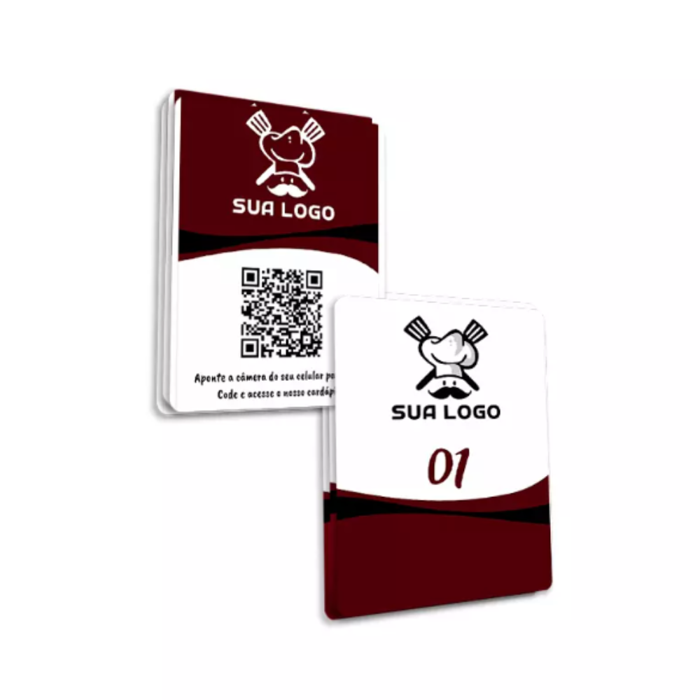 Comanda em PVC 2mm Adesivado - com Laminação Protetora - Tamanho 10x15cm