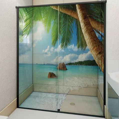 Adesivo Transparente com Impressão Personalizada Para Vidro/Box