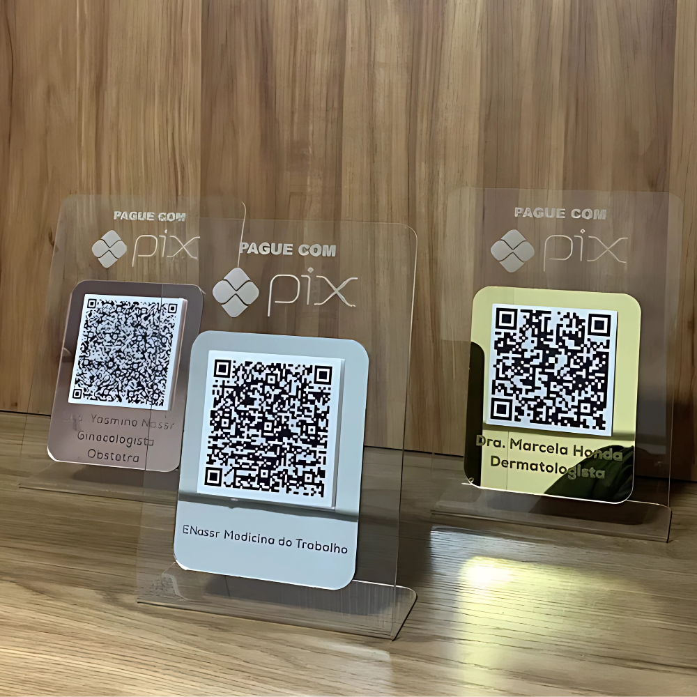 Display PIx - Placa PIX - Multicores Comunicação Visual