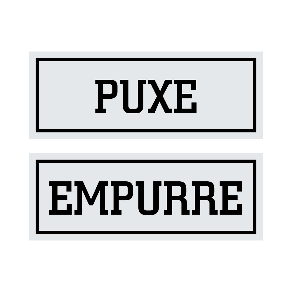 Adesivo PUXE / EMPURRE Para Portas