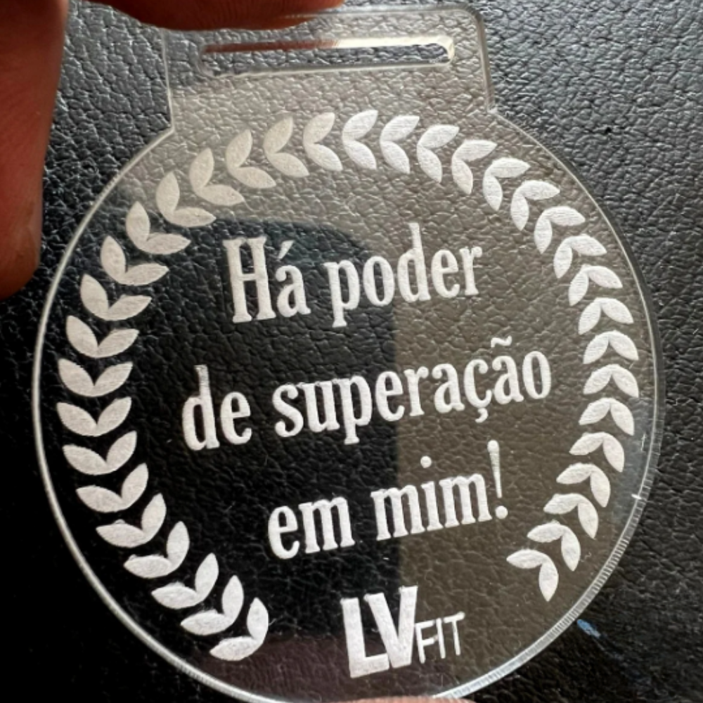Medalha de Acrílico Personalizada com Gravação à Laser