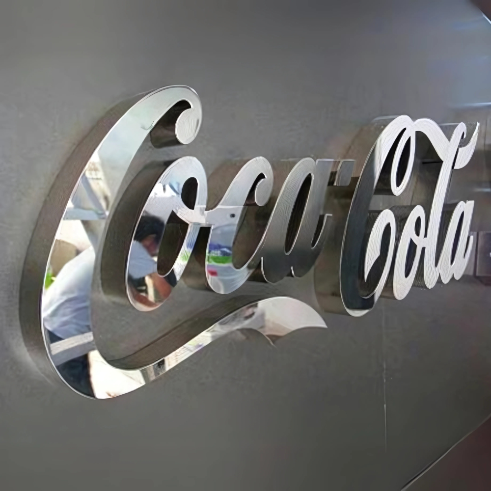 Letra Caixa em Aço Inox Polido
