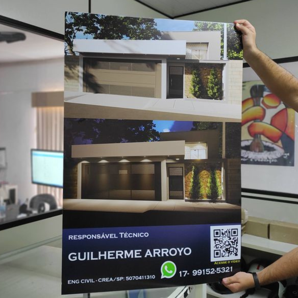 Placa de Obra em PVC Adesivado