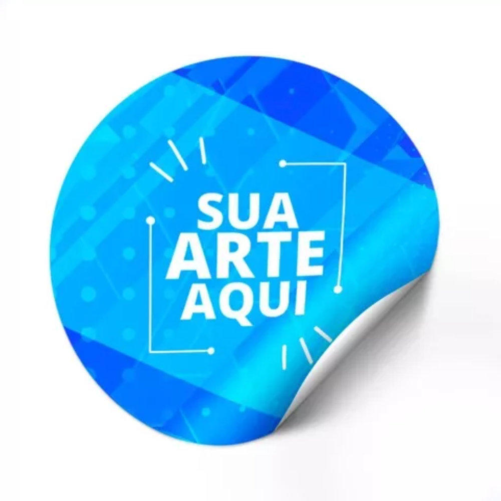 Etiqueta Personalizada em Adesivo Vinil Auto Colante à Prova D´Agua - 15x15cm