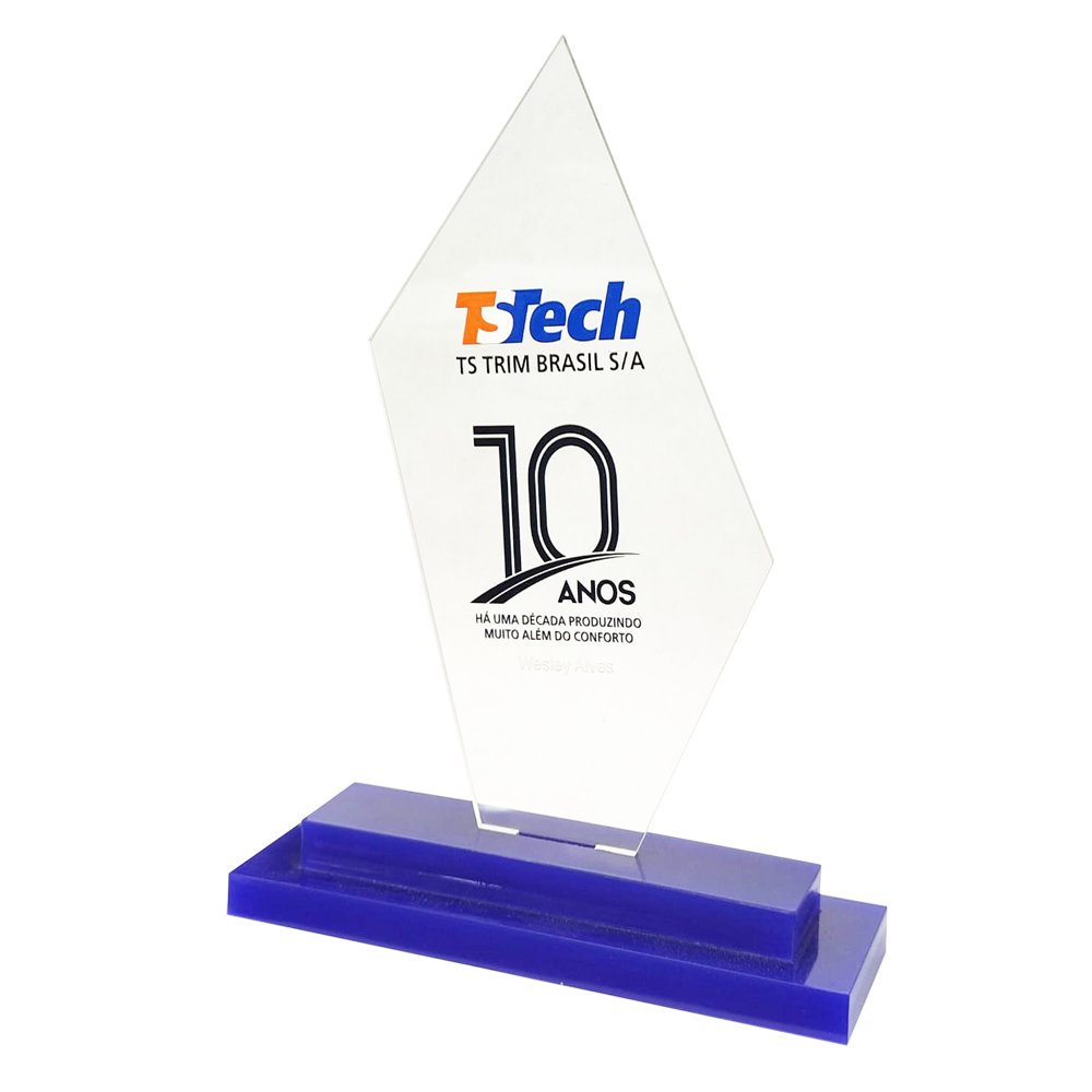 Troféu em Acrílico _ Multicores Araras