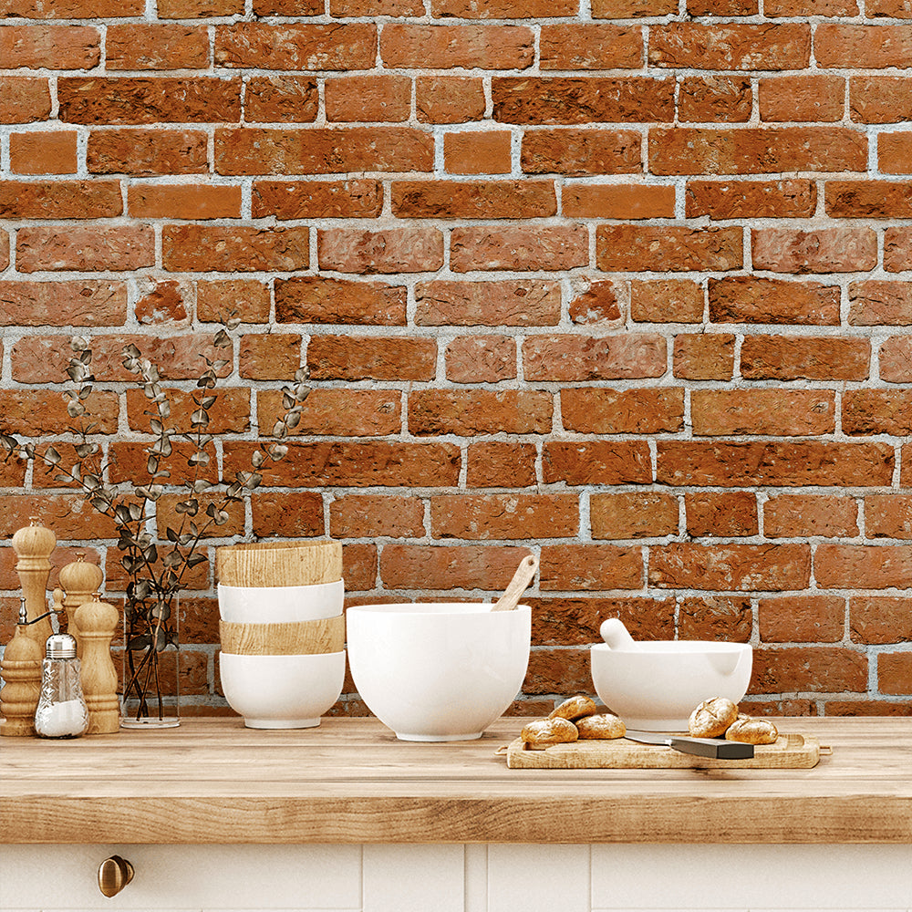 Adesivo de Parede Texturizado - Tijolinho
